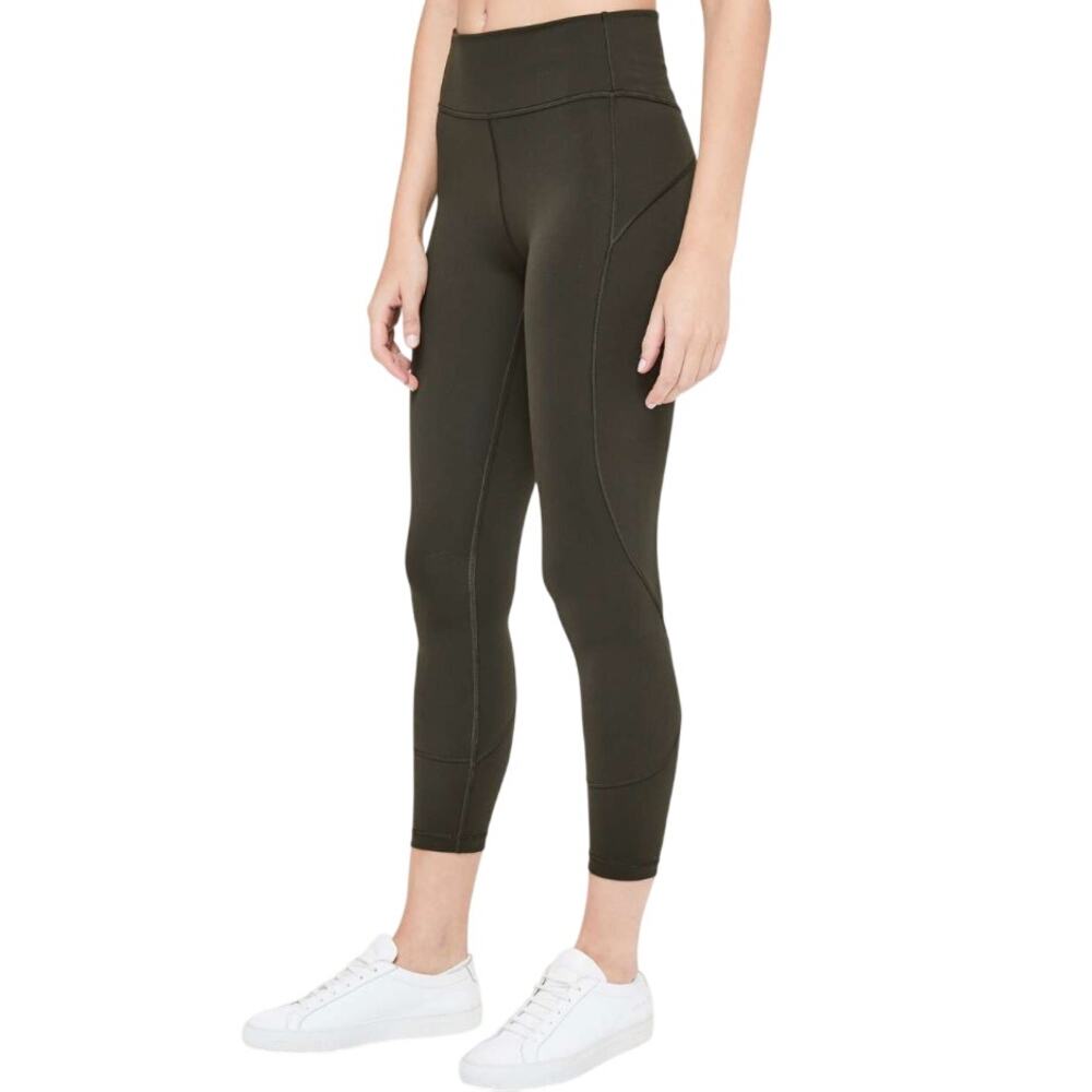 Lululemon In Movement 7/8 Tight *Everlux 25” Size 4 Dark Olive
